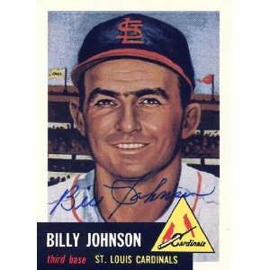  Billy Johnson Autographed 1991 Topps 1953 Reprint Card #21 