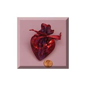  30ea   4 X 3 1/2 Ruby Heart Shaped Organza Bag Health 