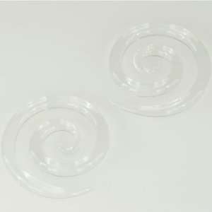    Pair of Glass Super Spirals: 6g Crystal: Gorilla Glass: Jewelry