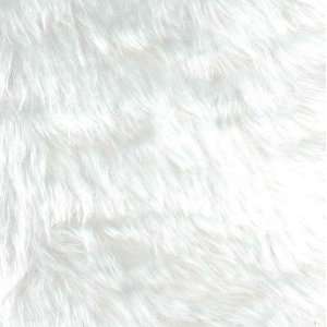  60 Wide Faux Fur Fabric Beaver White By The Yard: Arts 