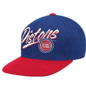 Detroit Pistons Vice Script 2 Tone Snapback Hat Cap