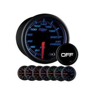    GlowShift Tinted 7 Color 200 PSI Air Pressure Gauge Automotive