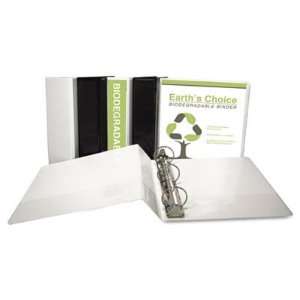   Recycled Round Ring View Binder   4, White(sold in packs of 3): Office