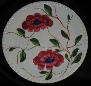 Vintage Blue Ridge Southern Potteries Hand Painted Red/Blue Flowers 