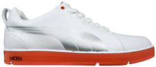NEW PUMA Rickie Fowler HC Lux LE White/Orange Spikeless Golf Shoes 