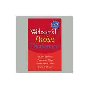   Mifflin Websters II Paperback Pocket Dictionary