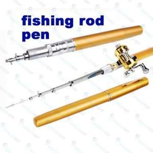   Pen Size Case Mini Portable Pocket Fishing Rod & Reel Set: Electronics