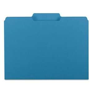   File Folders, 1/3 Cut Top Tab, Letter, Sky Blue, 100/Box Electronics