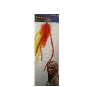 Rocken Feathers Natural Hair Extention Hand Made in the USA Fire Tiger 