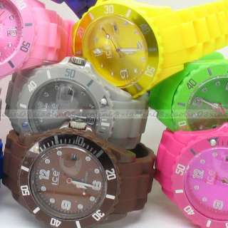   DATE Watch Unisex Jelly Candy Sports Dial Quartz 13 color HOT  