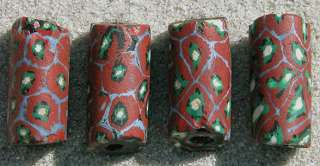 rare tubular venetian millefiori african trade beads  