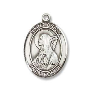 Sterling Silver St Brigid of Ireland Pendant First Communion Catholic 