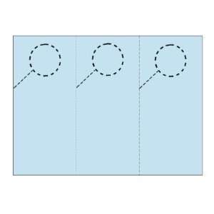  Door Hangers 3 Per Page   Perfed Circle   Baby Blue (250 