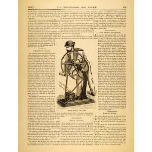  1884 Article Antique Hand Power Dynamo I. W. Colburn 