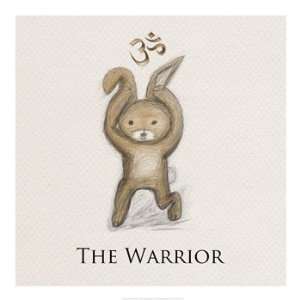  Bunny Yoga,The Warrior Pose Poster (12.00 x 12.00)