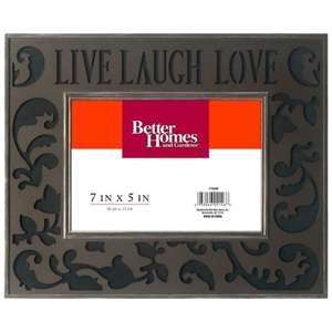   & Gardens 5x7 Live Laugh Love Pewter Picture Frame