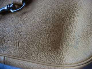 Miu Miu Yellow Leather Handbag Purse Authentic  