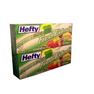  Hefty OneZip Fresh Extend Twin Pack Storage Bags Case Pack 