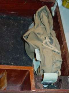 WW2 US Army Sextant A 10 Fairchild wArmy Green Case & Canvas Bag 