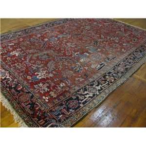   1010 Red Persian Hand Knotted Wool Heriz Rug Furniture & Decor