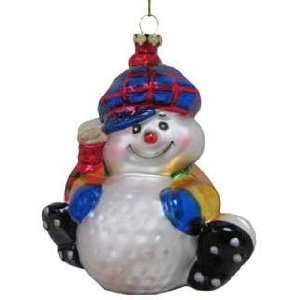  Golf Snowman Christmas Ornament