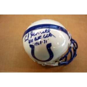 Earl Morrall Autographed / Signed Colts Mini Helmet 