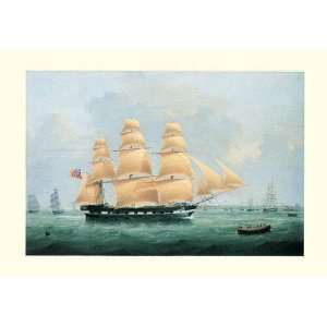  Samuel Walters   British Merchantman Ship Canvas