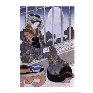 Japanese Lady Reading by Moonlight   Poster by Yeisen (11 