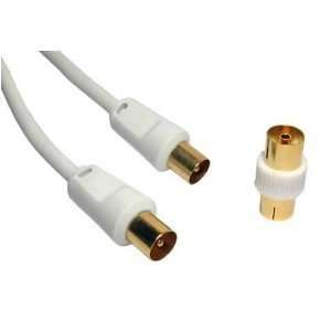   Aerial Coaxial Fly Lead / Cable Male to Male Whit Electronics