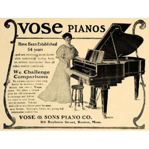   Ad Vose & Sons Piano Company James Whiting Aeolian   Original Print Ad