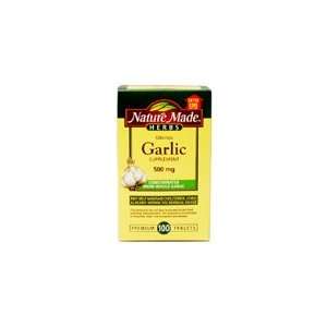  Nature Made Odorless Garlic Concentrated 500mg 100 Tablets 