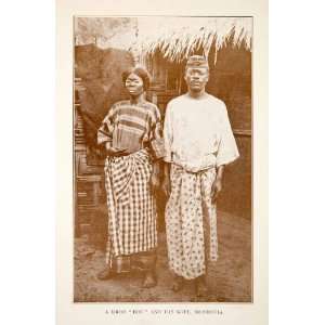  1910 Print Portrait Krumen Boy Wife Monrovia Liberia 