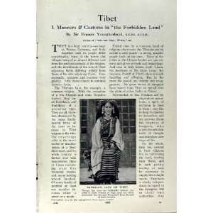   c1920 TIBET PATRICIAN LADY MONGOLOID CABINET MINISTERS