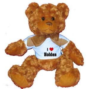   Love/Heart Holden Plush Teddy Bear with BLUE T Shirt: Toys & Games