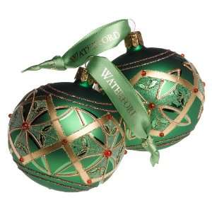   Waterford Holiday Heirlooms Celtic Knot Ball, Set of 2 Ornaments: Home