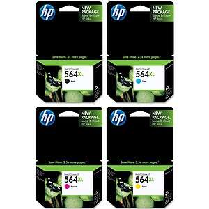 PACK HP GENUINE 564XL Ink (RETAIL BOX) Black Color 564 XL Photosmart 