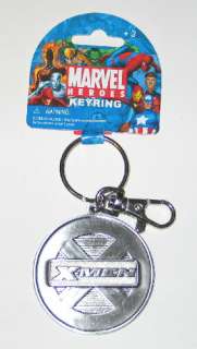 Marvel Comics X Men Logo Metal Pewter Keychain, NEW  