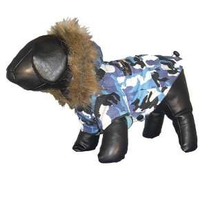   Pet Life Camouflage Jacket with Hood   Blue Camo   XL