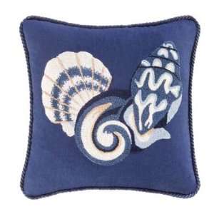  Hooked Pillow, Nautilus and Shells