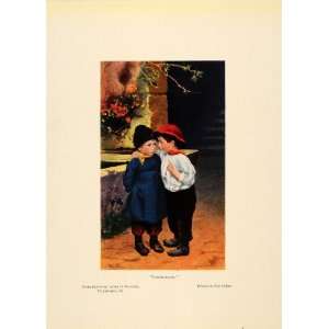  1908 Victorian Children Marie Mizzi Wunsch Color Print 