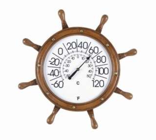 New Indoor & Outdoor Captains Wheel Thermometer   15  