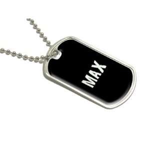  Max   Name Military Dog Tag Luggage Keychain Automotive