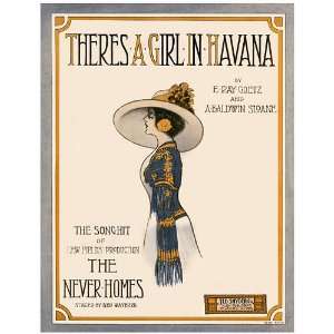  Window Cling Sheet Music Theres a Girl In Havana