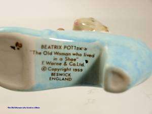 Beatrix Potter The Old Woman Who Lived In A Shoe by Beswick