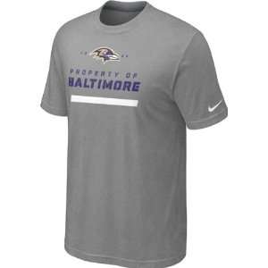   Ravens Heathered Grey Nike Property Of T Shirt
