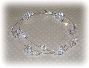 All Swarovski Crystal Illusion Bridal Wedding Bracelet  