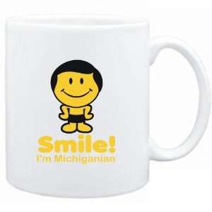  Mug White  Smile I am Michiganian   Man  Usa States 