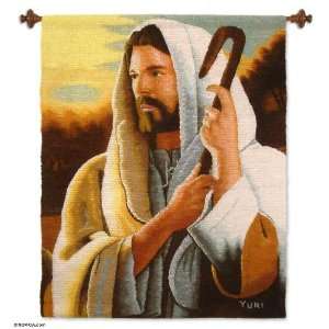  Wool tapestry, Jesus, the Good Shepherd
