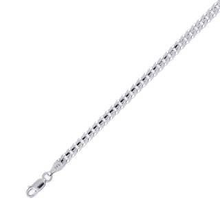 14K White Gold Curb Cuban Chain Necklace 4.6mm 26 inch  