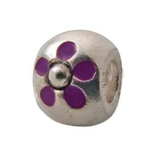  Purple Flower Silver Bead: Arts, Crafts & Sewing